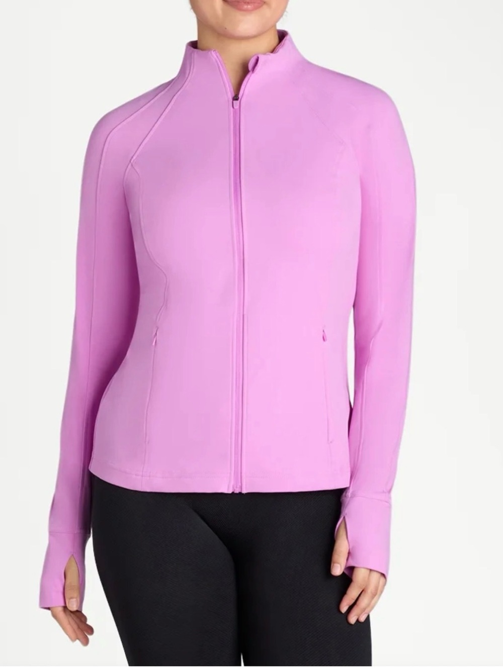 Avia Women's Nylon Core SoftSculpt Zip-Up Active Jacket, Size medium